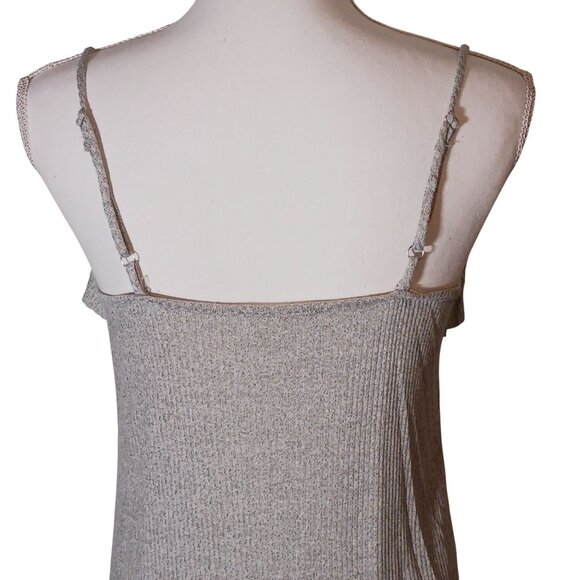 NEW Anthropologie‎ Maronie Light Gray Sleeveless Ruffle Tie Mini Dress S - Picture 7 of 11